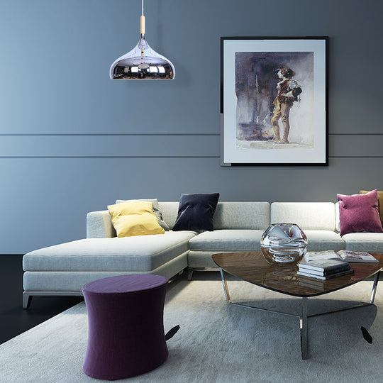 Modern Pendant Light In Metallic Chrome/Gold/Rose Gold For Dining Table