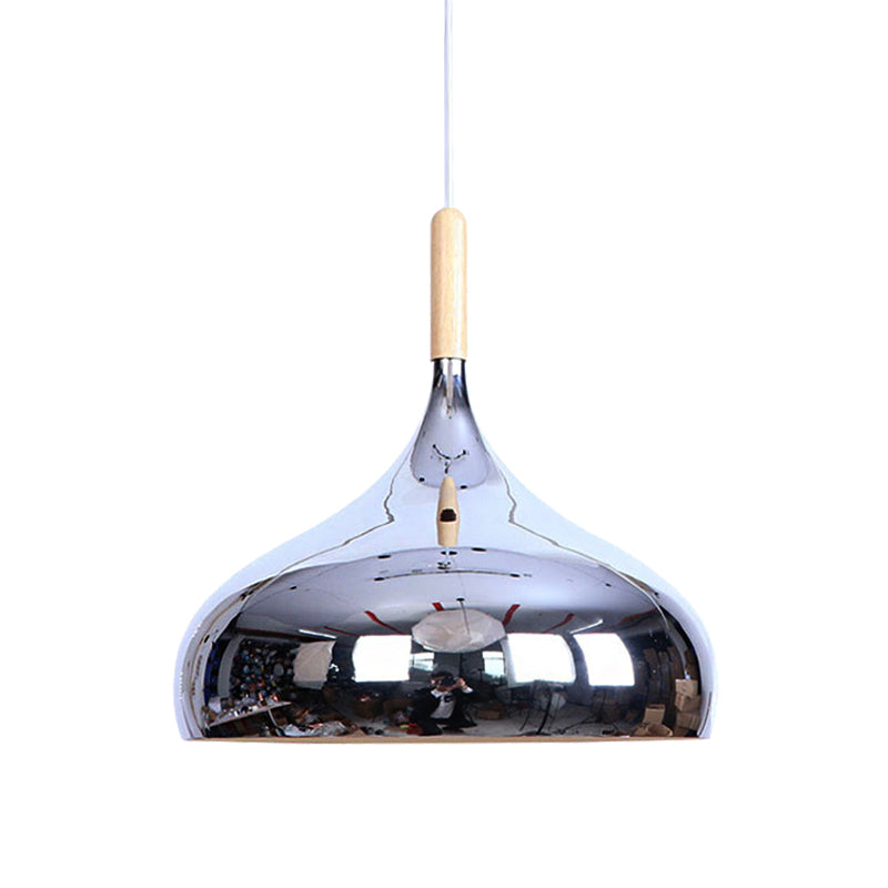 Modernist Pendant Lighting: Stylish Chrome/Gold/Rose Gold Metallic Suspended Light for Dining Table