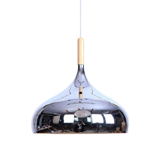 Modernist Pendant Lighting: Stylish Chrome/Gold/Rose Gold Metallic Suspended Light for Dining Table