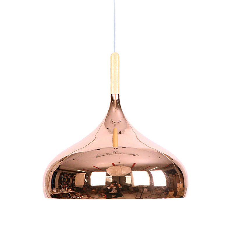 Modernist Pendant Lighting: Stylish Chrome/Gold/Rose Gold Metallic Suspended Light for Dining Table