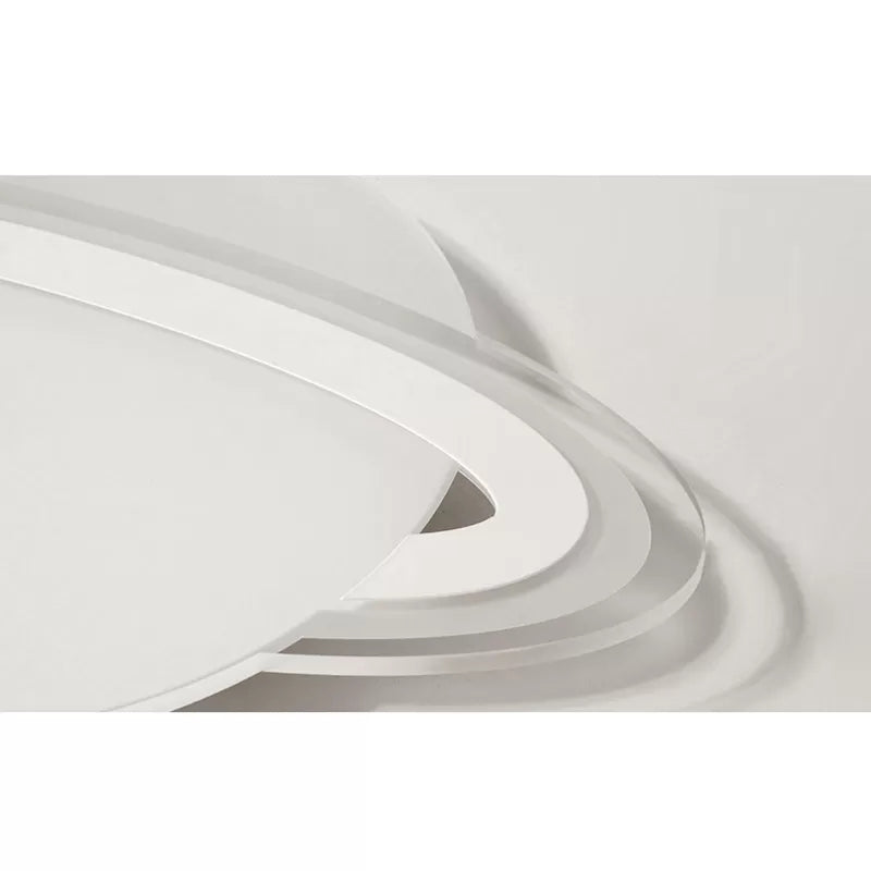 Modern Planet Shaped Ceiling Mount Light in White for Boys Bedroom