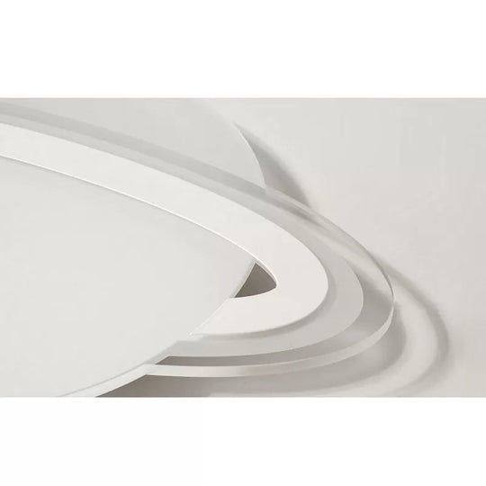 Modern Planet Shaped Ceiling Mount Light in White for Boys Bedroom