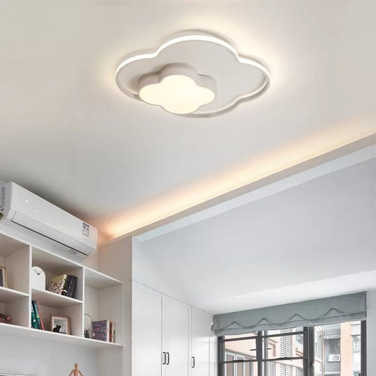 Modern White Flush Mount Nursing Room Cloud Ceiling Light