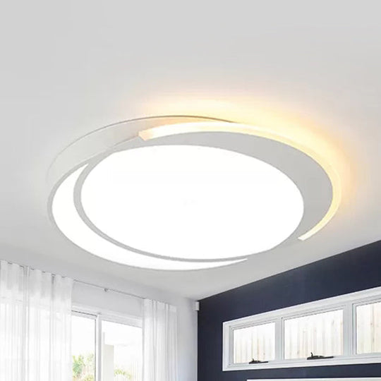 Sleek Round Ceiling Mount Light - Acrylic Flush, Perfect for Adult Bedroom