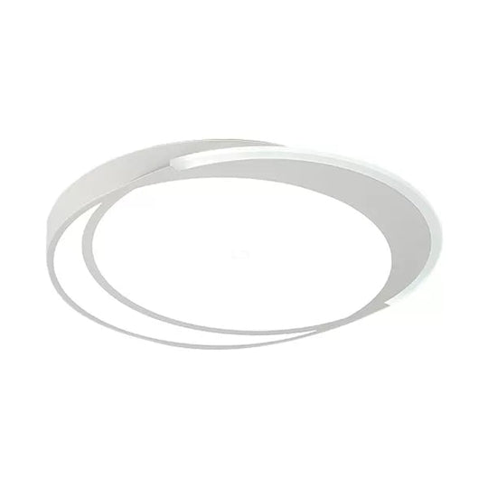 Sleek Round Ceiling Mount Light - Acrylic Flush, Perfect for Adult Bedroom