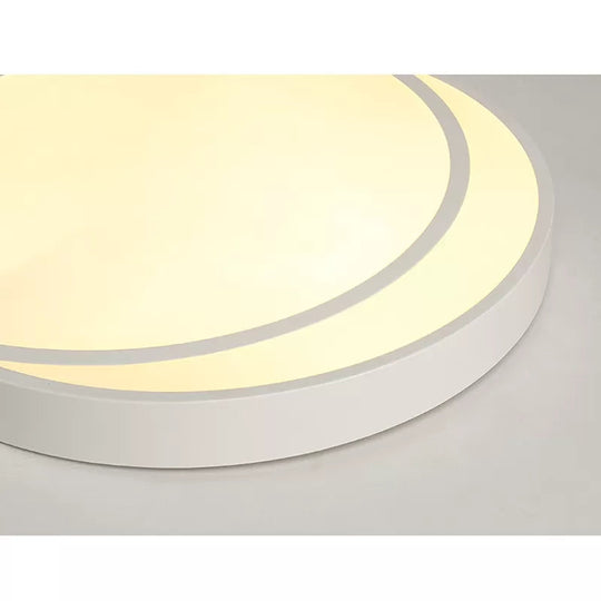Sleek Round Ceiling Mount Light - Acrylic Flush, Perfect for Adult Bedroom