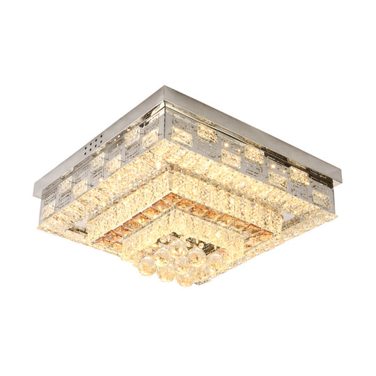 Crystal Ceiling Mount LED Flush Mount Lamp with Contemporary Design