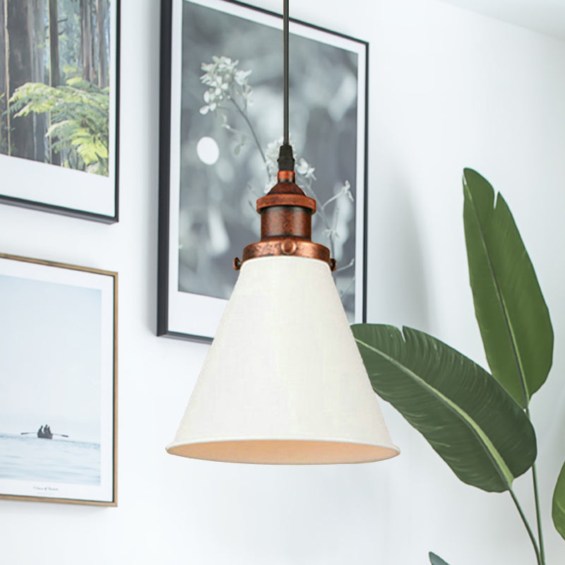 Retro Metal Ceiling Pendant Light With Black/Chrome/Rust Finish - Perfect For Kitchen