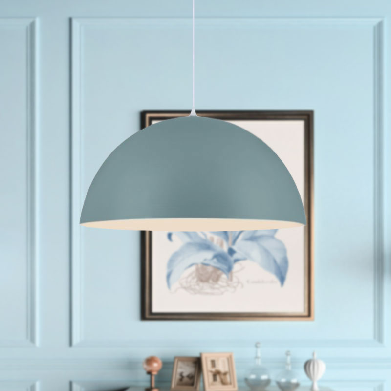 Nordic Style Bowl Pendant Light In Pink/Yellow For Living Room Décor