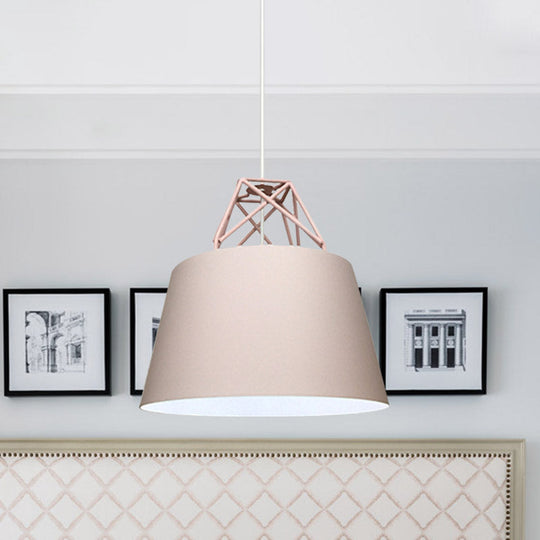 Contemporary Blue/Purple/Pink Cone Pendant Light: Stylish Metal 1-Light Fixture for Restaurants