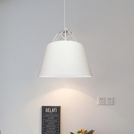 Contemporary Blue/Purple/Pink Cone Pendant Light: Stylish Metal 1-Light Fixture for Restaurants