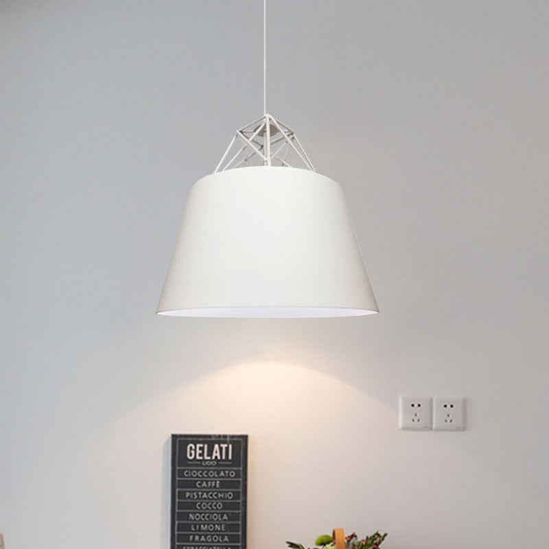 Contemporary Metal Cone Pendant Light - Blue/Purple/Pink 1-Light Stylish For Restaurants