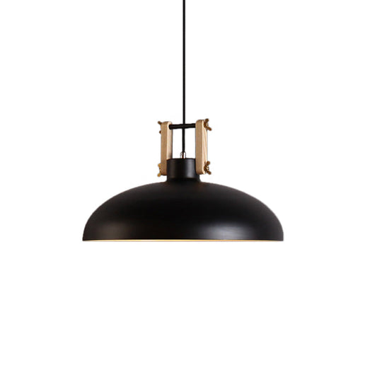 Metal Hanging Light With Bowl Shade - Modernist Style Black/Green Perfect For Dining Room