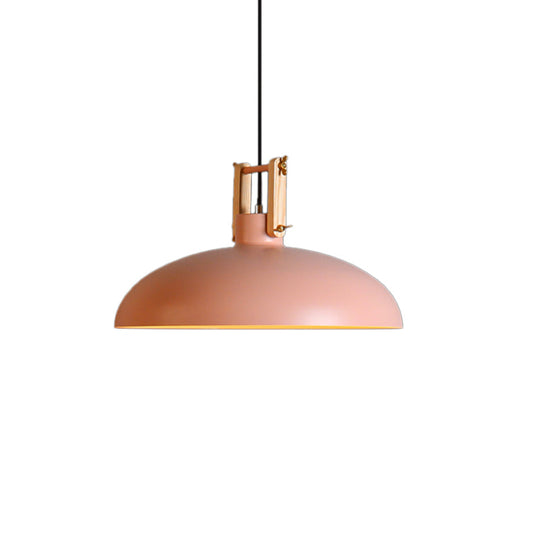 Metal Hanging Light With Bowl Shade - Modernist Style Black/Green Perfect For Dining Room