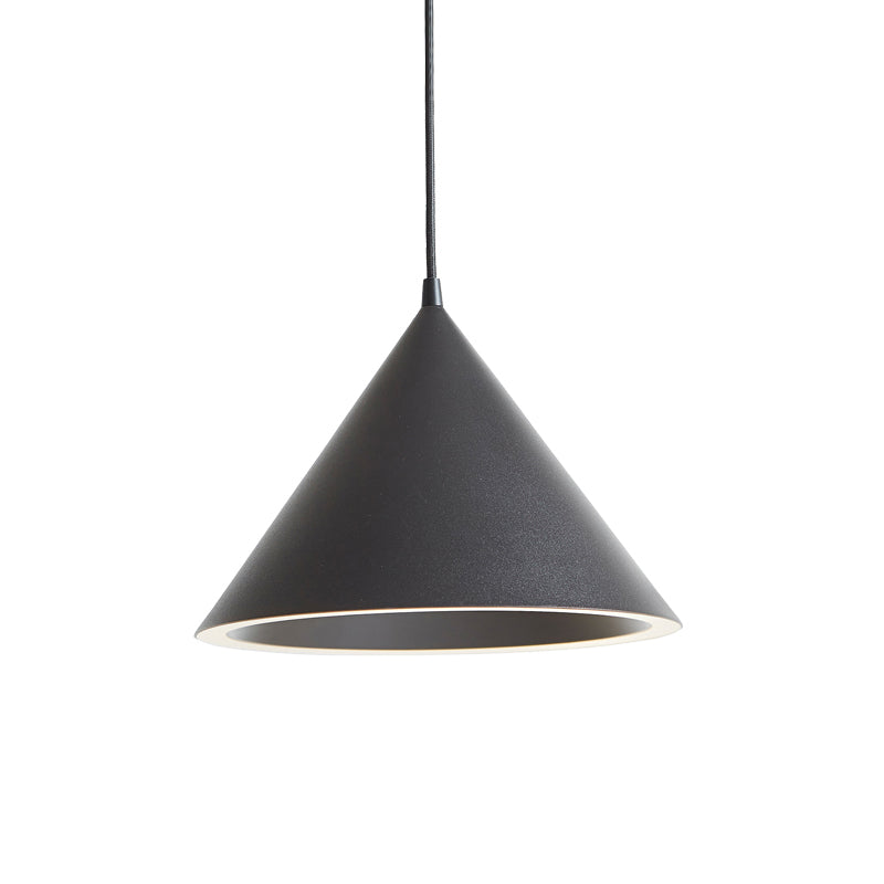 Lampe suspendue conique à 1 lumière de 10"/12,5" de diamètre, lampe suspendue nordique élégante en métal noir/bleu au-dessus d'une table