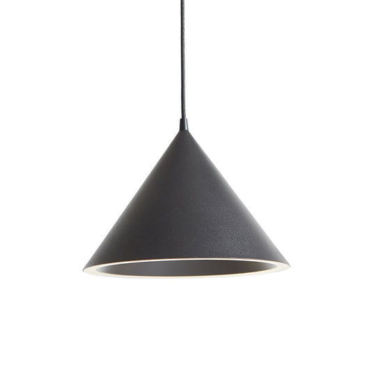 Lampe suspendue conique à 1 lumière de 10"/12,5" de diamètre, lampe suspendue nordique élégante en métal noir/bleu au-dessus d'une table