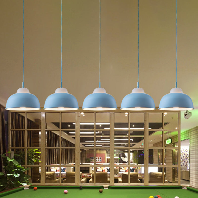 Nordic pendant light with bowl shade, 1 bulb, metallic finish, black/green, ideal for table