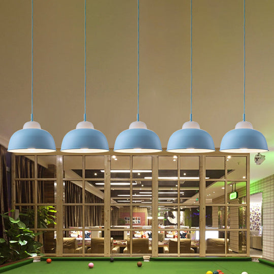 Nordic pendant light with bowl shade, 1 bulb, metallic finish, black/green, ideal for table