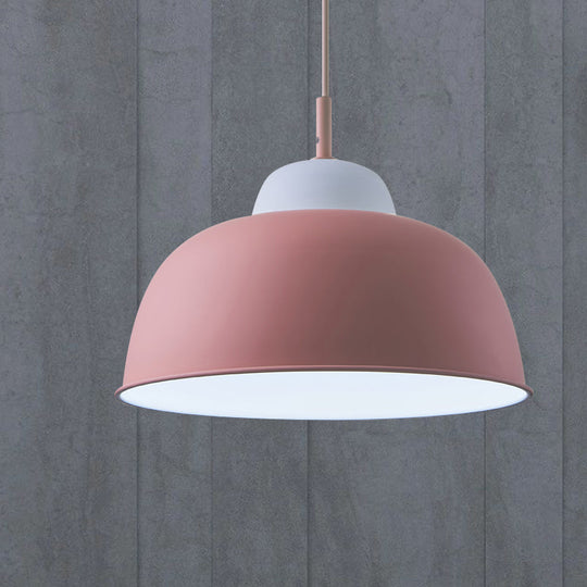 Nordic pendant light with bowl shade, 1 bulb, metallic finish, black/green, ideal for table