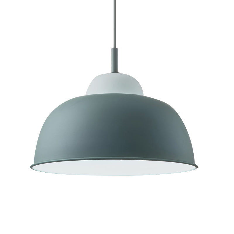 Nordic pendant light with bowl shade, 1 bulb, metallic finish, black/green, ideal for table