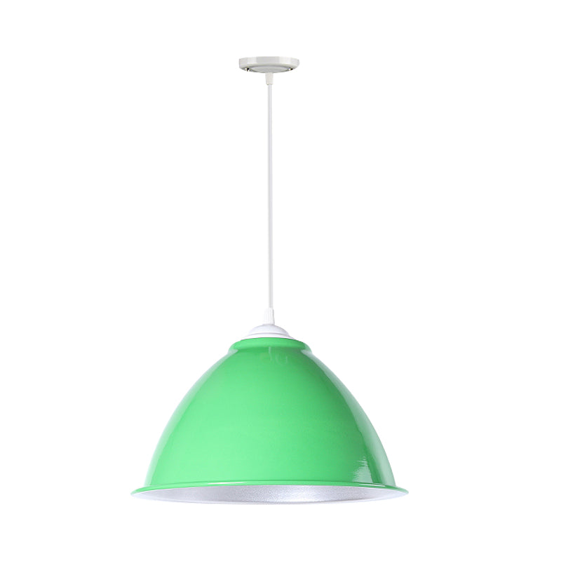 Plafonnier industriel métallique suspendu avec cordon réglable - Lampe suspendue à 1 tête (noir/blanc/rouge)