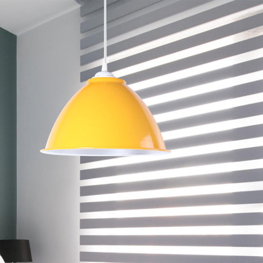 Plafonnier industriel métallique suspendu avec cordon réglable - Lampe suspendue à 1 tête (noir/blanc/rouge)