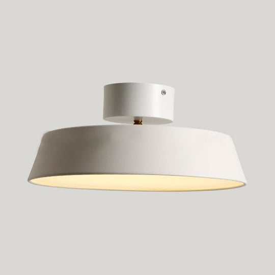 Modern Barn Semi Mount Lighting: Rotatable Ceiling Light Fixture with White/Green Acrylic Diffuser