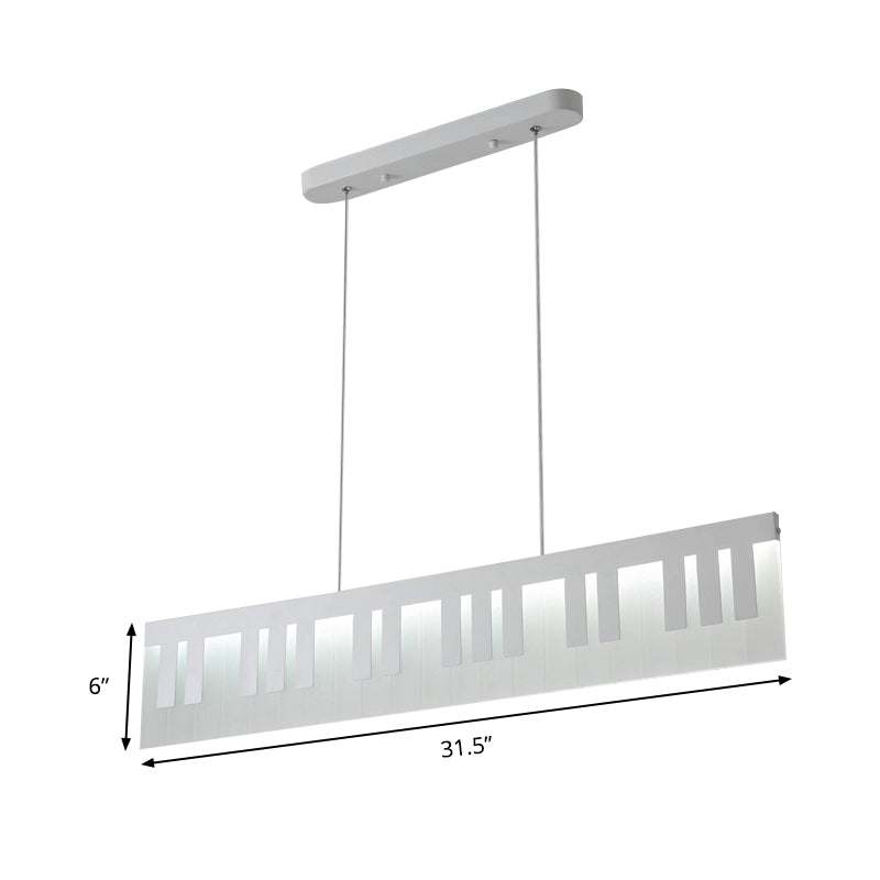 Contemporary Acrylic LED Piano Drop Pendant Ceiling Lamp for Dining Room in Warm/White/Natural Light