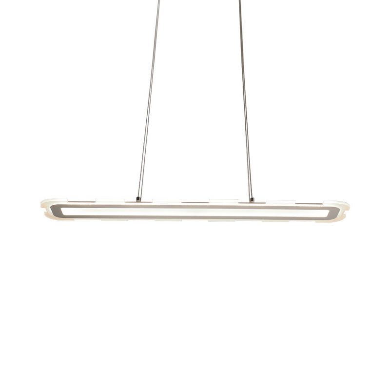 Modern LED Pendant Light with Acrylic Shade - 16"/23.5"/31.5" Width - Warm/White Light - Ideal for Kitchen Island