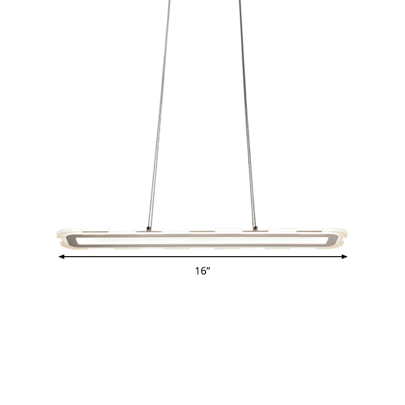 Modern LED Pendant Light with Acrylic Shade - 16"/23.5"/31.5" Width - Warm/White Light - Ideal for Kitchen Island