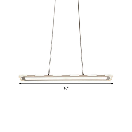 Modern LED Pendant Light with Acrylic Shade - 16"/23.5"/31.5" Width - Warm/White Light - Ideal for Kitchen Island