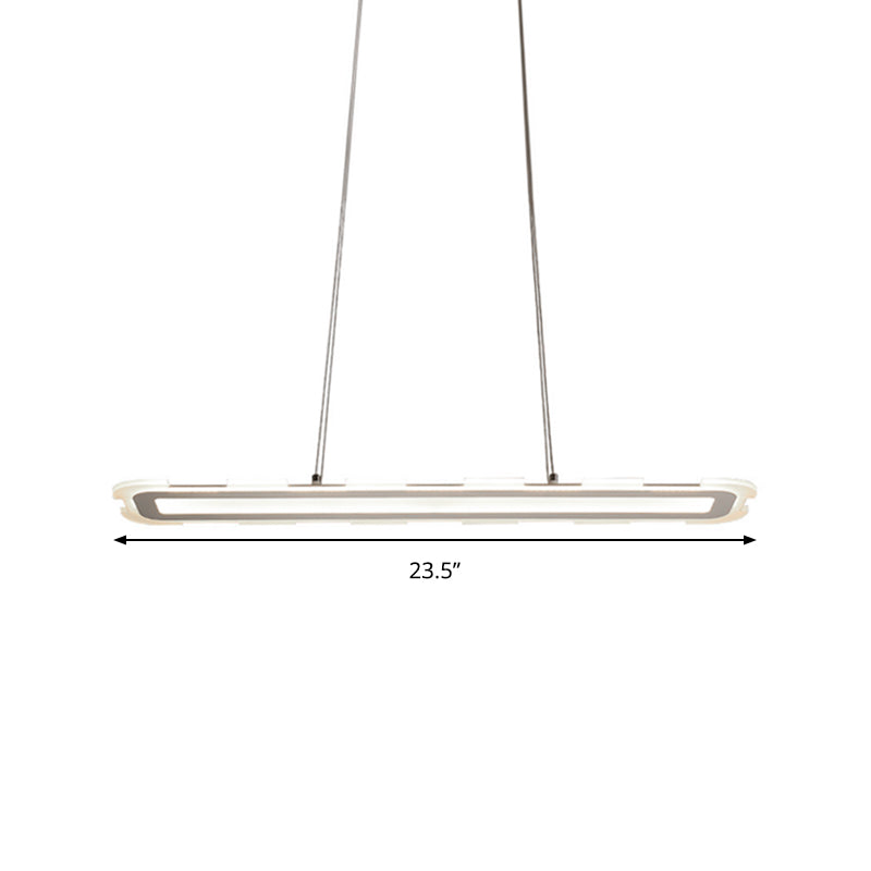 Modern LED Pendant Light with Acrylic Shade - 16"/23.5"/31.5" Width - Warm/White Light - Ideal for Kitchen Island