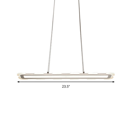 Modern LED Pendant Light with Acrylic Shade - 16"/23.5"/31.5" Width - Warm/White Light - Ideal for Kitchen Island