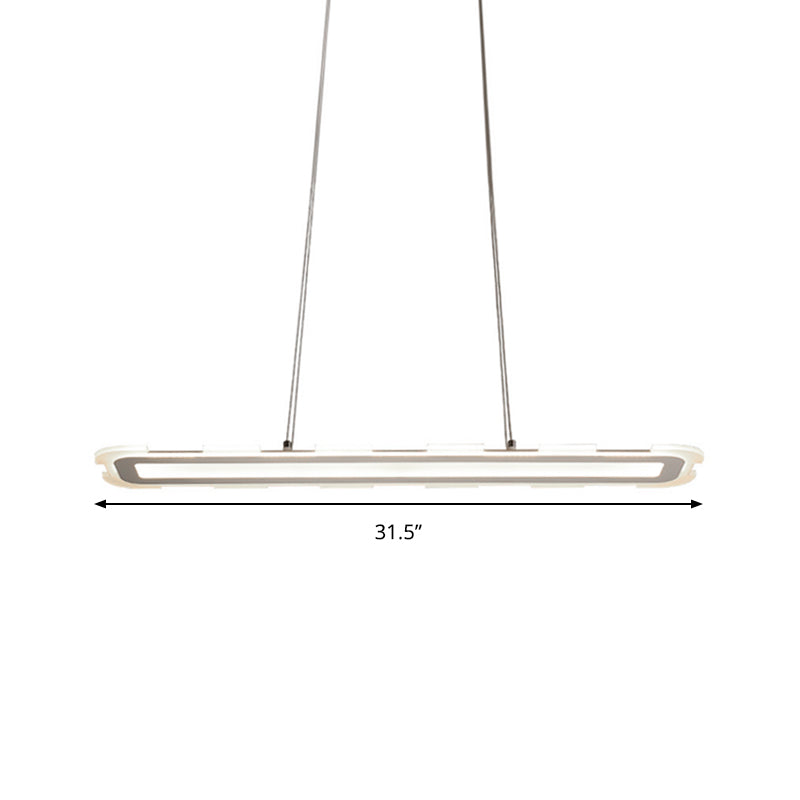 Modern LED Pendant Light with Acrylic Shade - 16"/23.5"/31.5" Width - Warm/White Light - Ideal for Kitchen Island