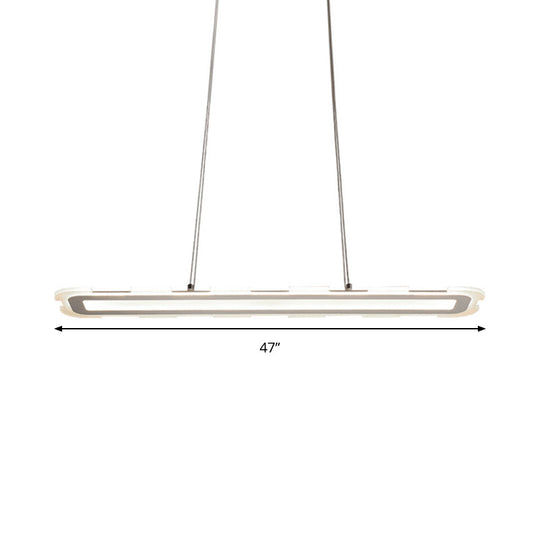 Modern LED Pendant Light with Acrylic Shade - 16"/23.5"/31.5" Width - Warm/White Light - Ideal for Kitchen Island