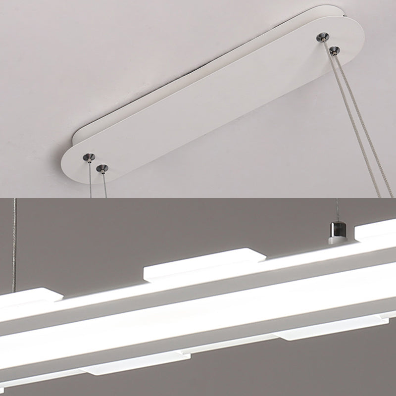 16/23.5/31.5 Wide Led Pendant Light: Minimalist Acrylic Shade Warm/White Light