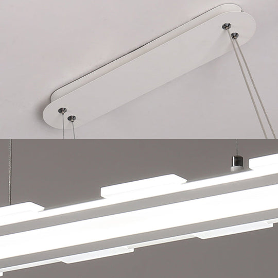 16/23.5/31.5 Wide Led Pendant Light: Minimalist Acrylic Shade Warm/White Light