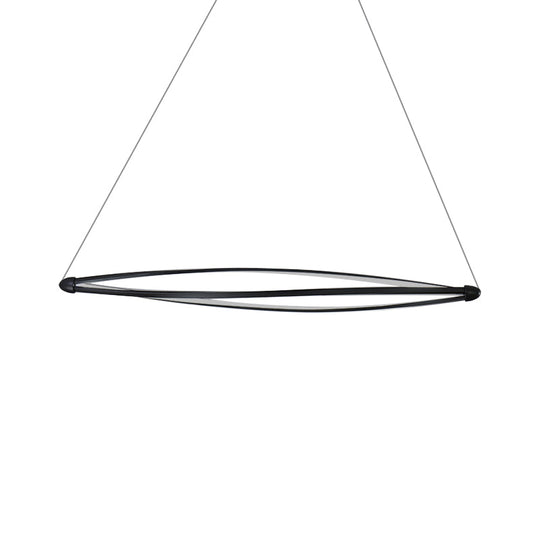 Modern Acrylic Spiral Led Pendant Light Kit In Warm/White/Natural