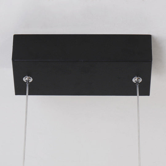 Modern Acrylic LED Spiral Hanging Lamp Kit, Black/White Ceiling Pendant in Warm/White/Natural Light