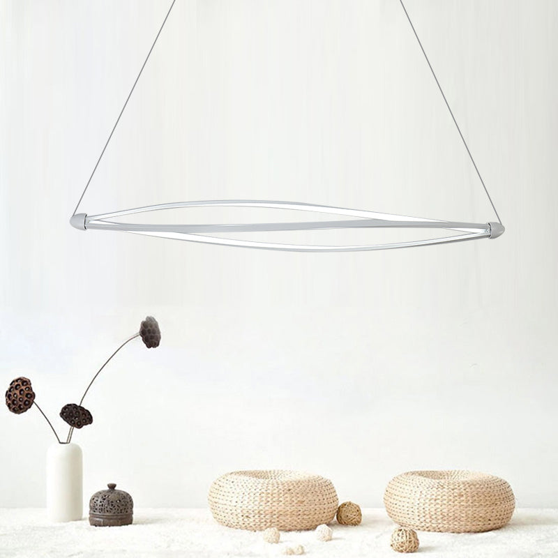 Modern Acrylic Spiral Led Pendant Light Kit In Warm/White/Natural White / Warm