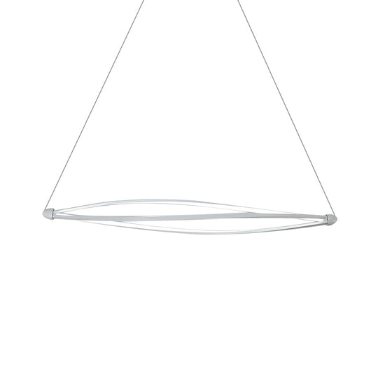 Modern Acrylic Spiral Led Pendant Light Kit In Warm/White/Natural