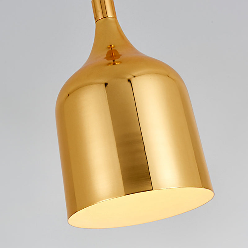 Retro Style Gold Metal Ceiling Pendant Light - 6", 8", and 10.5" Diameter Options