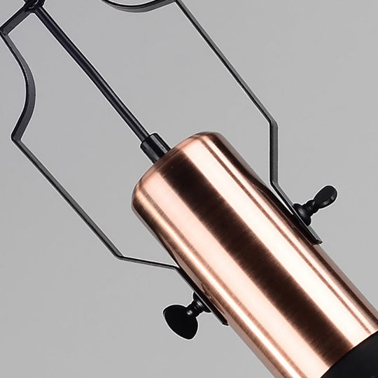 Black Metallic Pendant Light with Cone/Urn/Flared Shade - Adjustable Cord