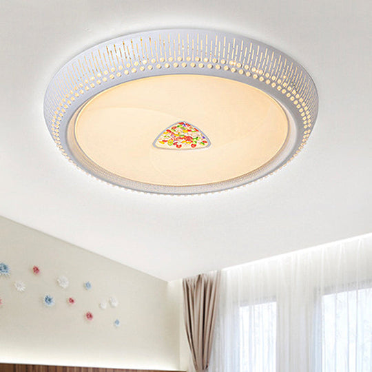 Modern Acrylic Led Flush Mount Ceiling Light - White 23/31 Wide