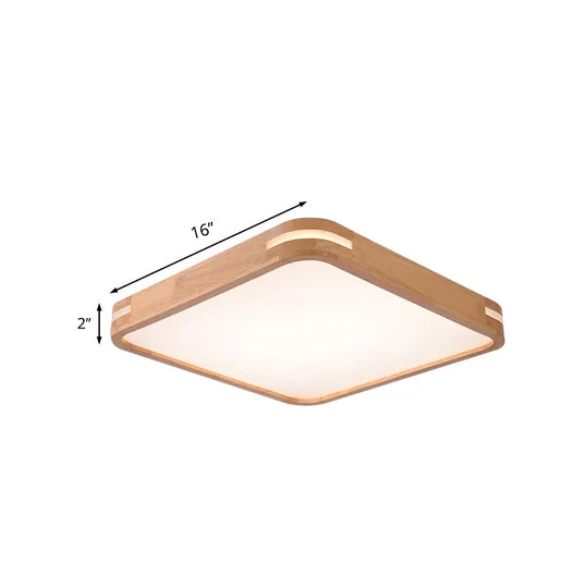 Plafonnier LED encastré en bois beige moderne en blanc/chaud/naturel | Plusieurs options de largeur