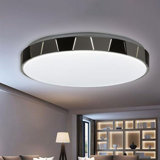 Modern LED Acrylic Circle Ceiling Lamp - White Flush Mount Light Fixture in Multiple Light Tones