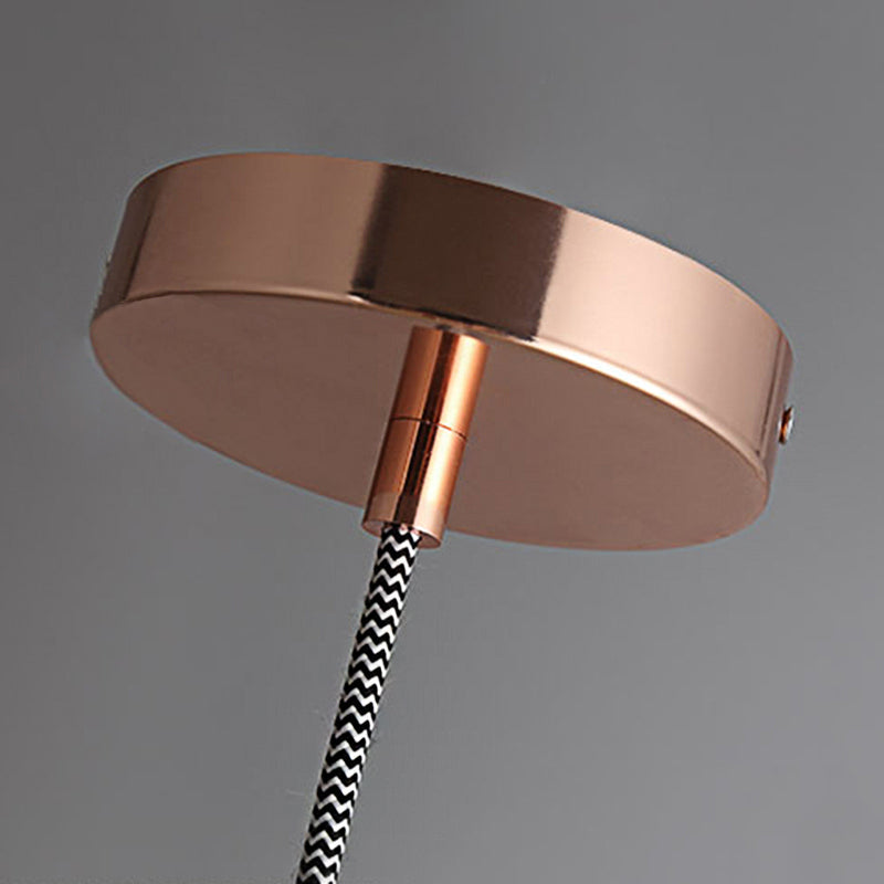 Suspension vintage en forme de cage métallique avec cordon réglable - Lampe en métal de style rétro en noir