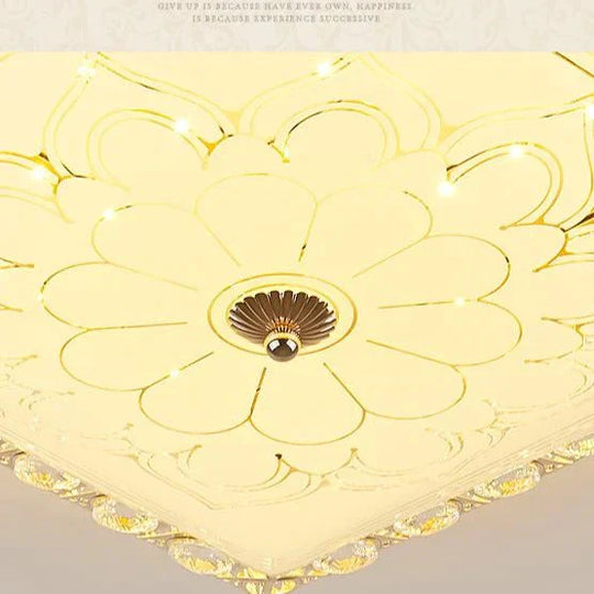 European Creative Square Master Bedroom Lamp Atmospheric Led Ceiling Lamps