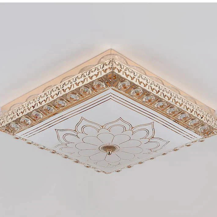 European Creative Square Master Bedroom Lamp Atmospheric Led Ceiling Lamps
