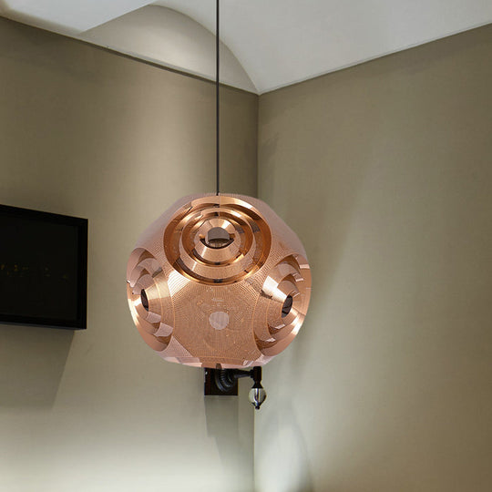 Sleek Stainless Steel Sphere Pendant Lamp Colonial 1-Head Suspension Light (11/15 W) In